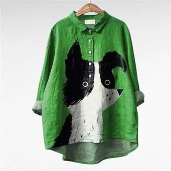 Women's Casual Long-sleeved Animal Print Shirt