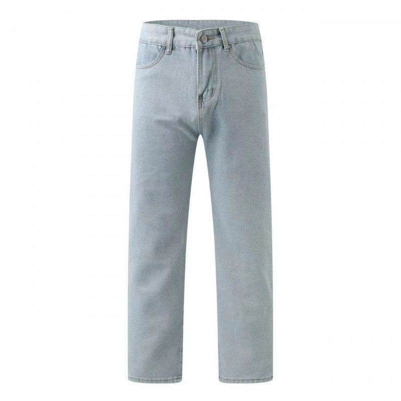 Amazon European And American Foreign Trade Washed Distressed High Waist Vintage Cat Whisker Loose Straight Jeans For Women