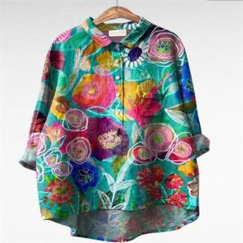 Women's Casual Long-sleeved Animal Print Shirt