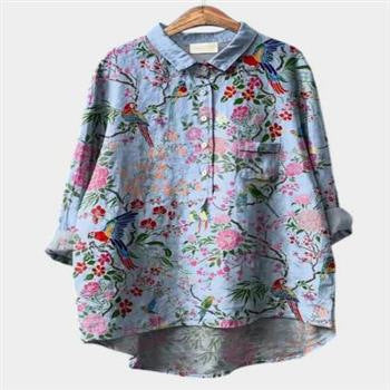 Women's Casual Long-sleeved Animal Print Shirt