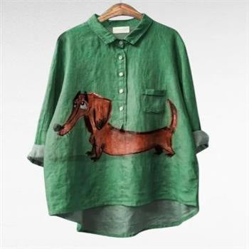 Women's Casual Long-sleeved Animal Print Shirt