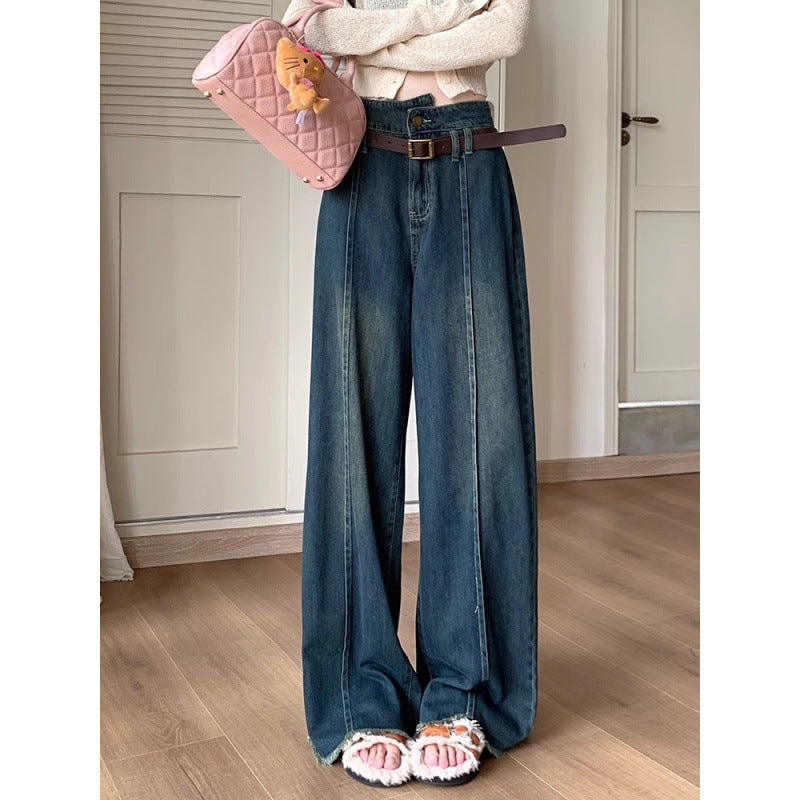 Loose High Waist Slimming Mop Pants