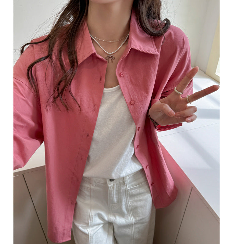 Korean Style Women's Loose Casual Plus Size Shirt
