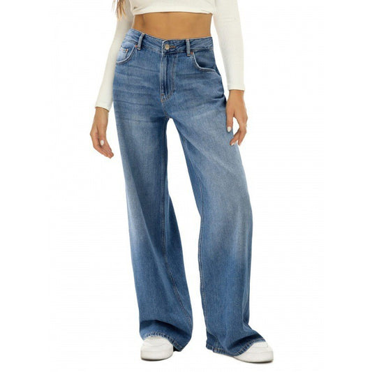 Amazon European And American Foreign Trade Washed Distressed High Waist Vintage Cat Whisker Loose Straight Jeans For Women