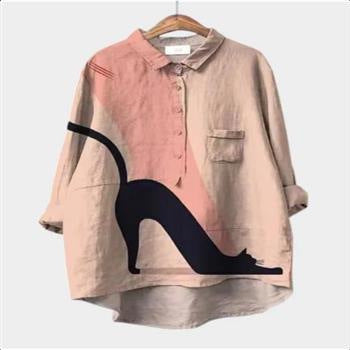 Women's Casual Long-sleeved Animal Print Shirt