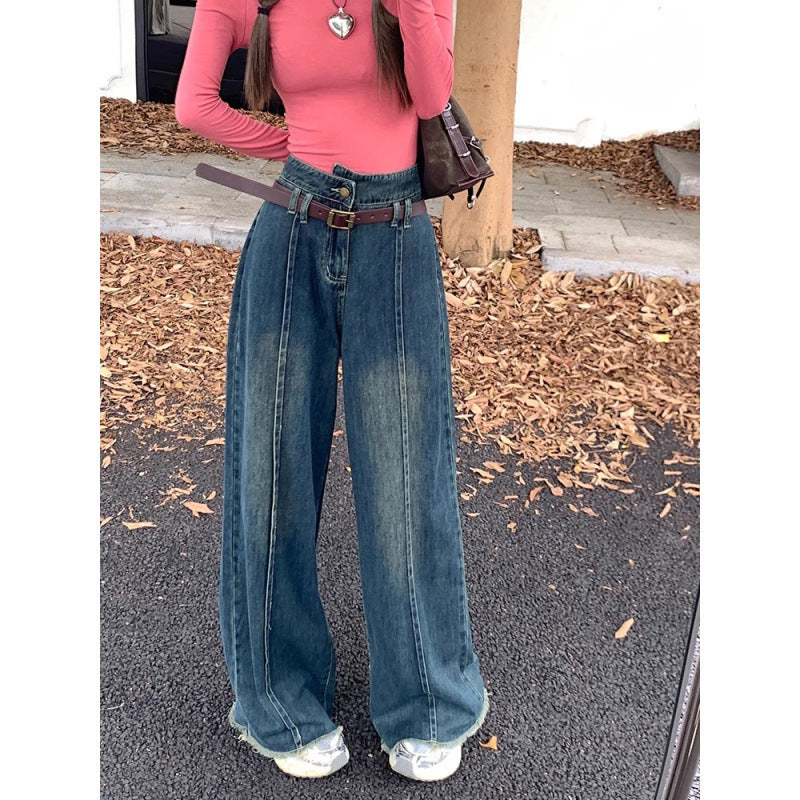 Loose High Waist Slimming Mop Pants