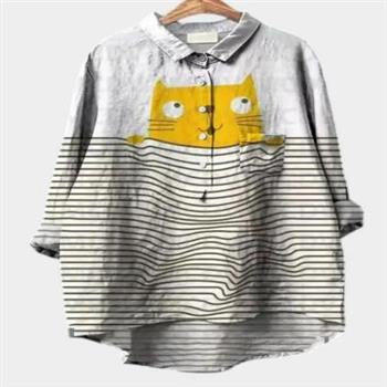 Women's Casual Long-sleeved Animal Print Shirt