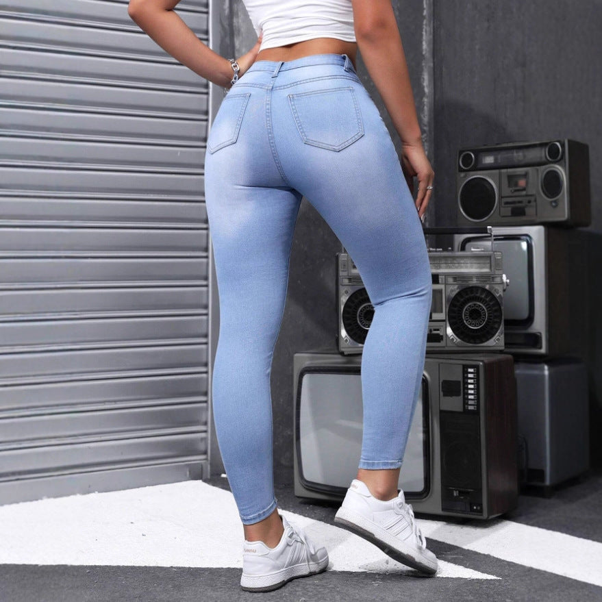 Women's European And American Women's Clothing Tight Denim Skinny Pants